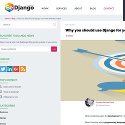 Why you should use Django for your next website project?