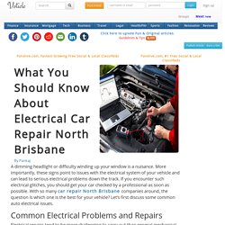 What you should know about electrical car repair north brisbane