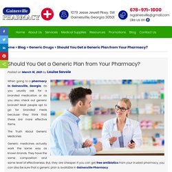 Should You Get a Generic Plan from Your Pharmacy?