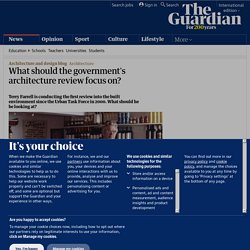 What should the government's architecture review focus on?