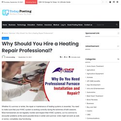 Why Should You Hire a Heating Repair Professional?