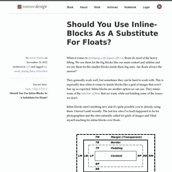 Should You Use Inline-Blocks As A Substitute For Floats?
