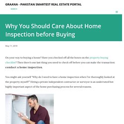 Why You Should Care About Home Inspection before Buying