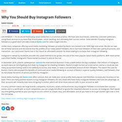 Why You Should Buy Instagram Followers – The Weekly