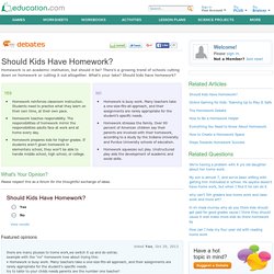 Should Kids Have Homework?