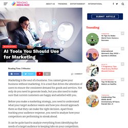 AI Tools You Should Use for Marketing