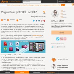 Why you should prefer EPUB over PDF?