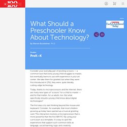 What Should a Preschooler Know About Technology?