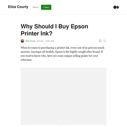 Why Should I Buy Epson Printer Ink?