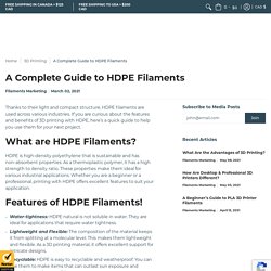 What Should You Know While 3D Printing with HDPE Filaments?