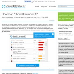 Should I Remove It? - Download (Free)