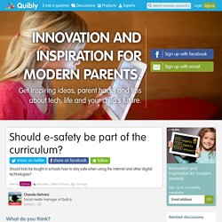 Should e-safety be part of the curriculum?