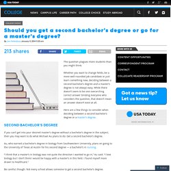 Should you get a second bachelor’s degree or go for a master’s degree?