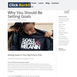 Why You Should Be Setting Goals - ClickBucks