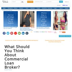 What Should You Think About Commercial Loan Broker?