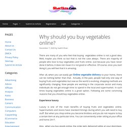 Why should you buy vegetables online? - shortkro