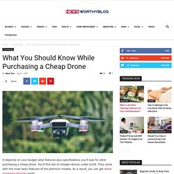 What You Should Know While Purchasing a Cheap Drone
