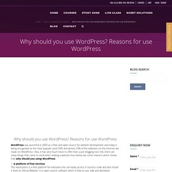 Why should you use Wordpress? Main Reasons for use WordPress