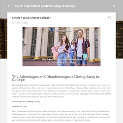 High School Students Going to College? Must know Tips