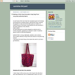 Shoulder Strap Bag From Recycled Umbrella Fabric