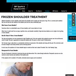 Shoulder Pain Treatment, Frozen Shoulder Singapore