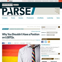 Why You Shouldn't Have a Position on LGBTQs.