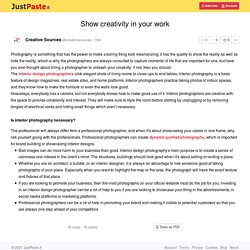 Show creativity in your work
