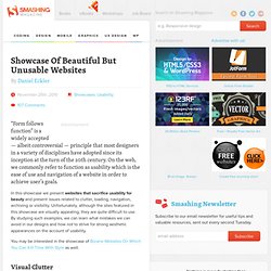 Showcase Of Beautiful But Unusable Websites
