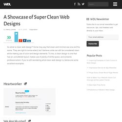 A Showcase of Super Clean Web Designs
