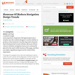 Showcase Of Modern Navigation Design Trends - Smashing Magazine
