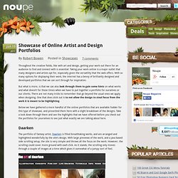 Showcase of Online Artist and Design Portfolios - Noupe Design Blog