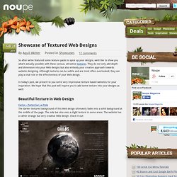 Showcase of Textured Web Designs - Noupe Design Blog