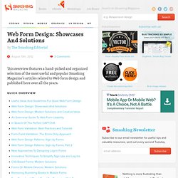 Web Form Design: Showcases And Solutions - Smashing Magazine