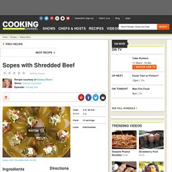 Sopes with Shredded Beef Recipe