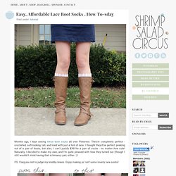 how to-sday . lace boot socks - Shrimp Salad Circus