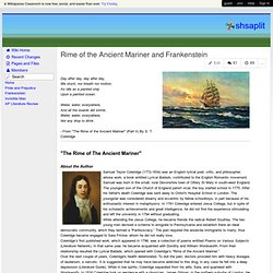 shsaplit - Rime of the Ancient Mariner and Frankenstein