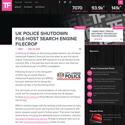 UK Police Shutdown File-Host Search Engine FileCrop