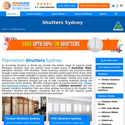 High Quality Shutters in Sydney