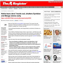 Nokia tears devs' hearts out, shutters Symbian and Meego stores early