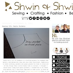 Sewing 101: Pants Pockets