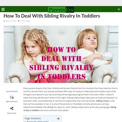 How To Deal With Sibling Rivalry In Toddlers - Parentsera