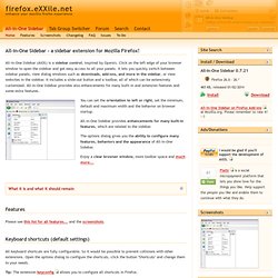 Sidebar Extension for Mozilla Firefox