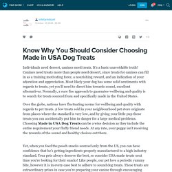 Know Why You Should Consider Choosing Made in USA Dog Treats: sidebysidepet — LiveJournal