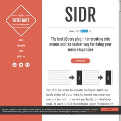 Sidr - A jQuery plugin for creating side menus