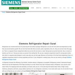 Siemens Refrigerator Repair Surat