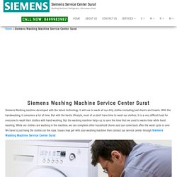 Siemens Washing Machine Service Center Surat