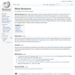 Maria Siemionow - Wikipedia, the free encyclopedia - (Build 20100722150226)