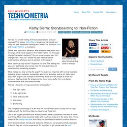Kathy Sierra: Storyboarding for Non-Fiction