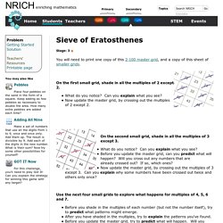 Sieve of Eratosthenes : nrich.maths.org