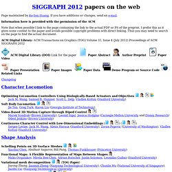SIGGRAPH 2012 Papers